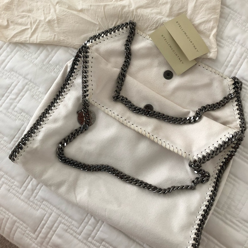 Stella McCartney White Falabella Fold-over Bag